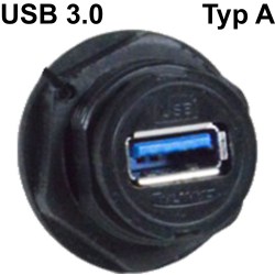 USB-C-Stecker auf Buchse, Unterputzkabel, wasserdichtes Kit